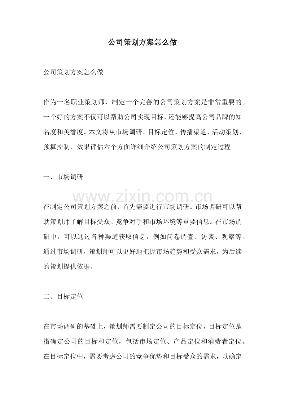 公司策划方案怎么做.docx_第1页