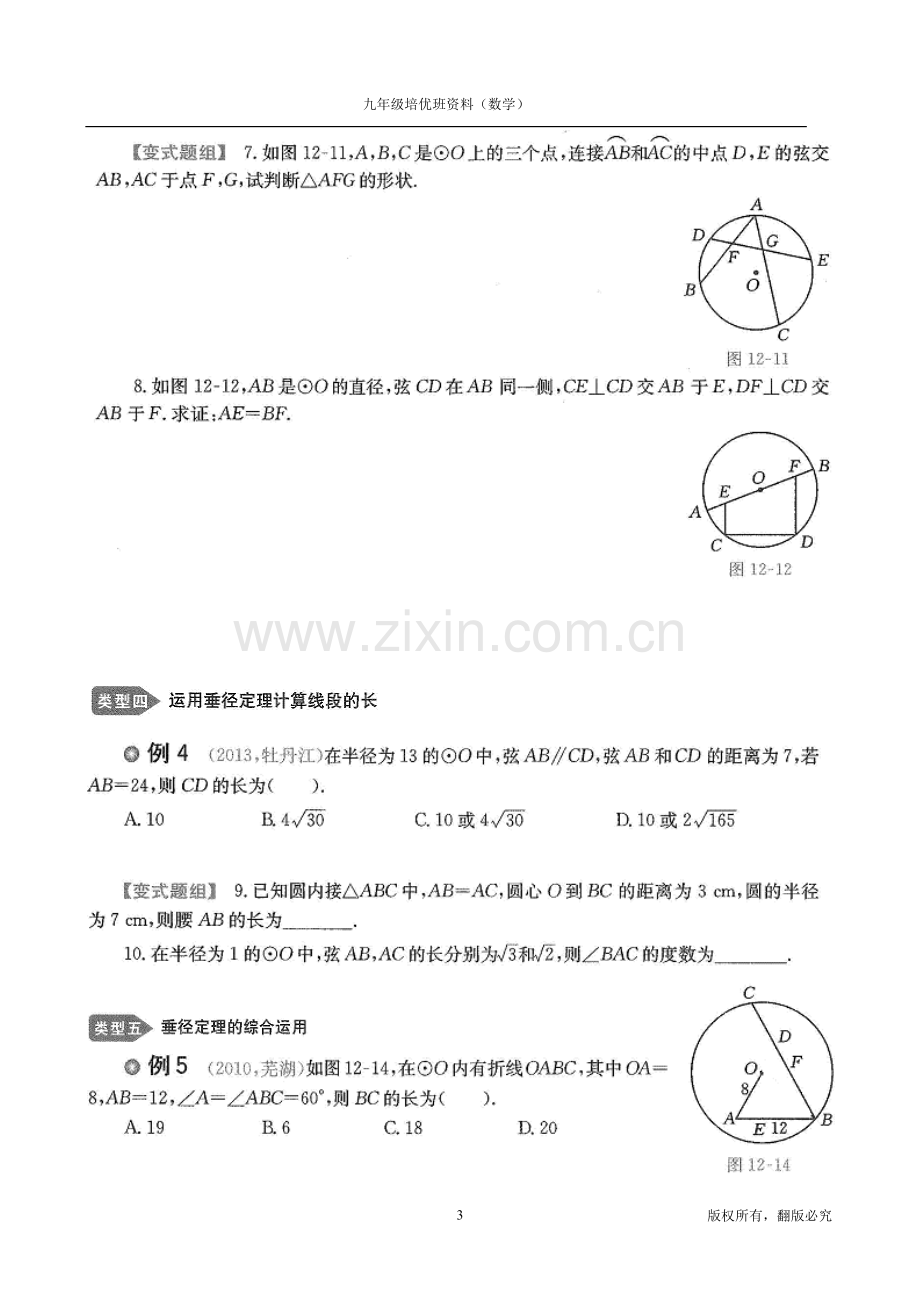 九年级培优班数学资料(分专题-分知识点归类).pdf_第3页