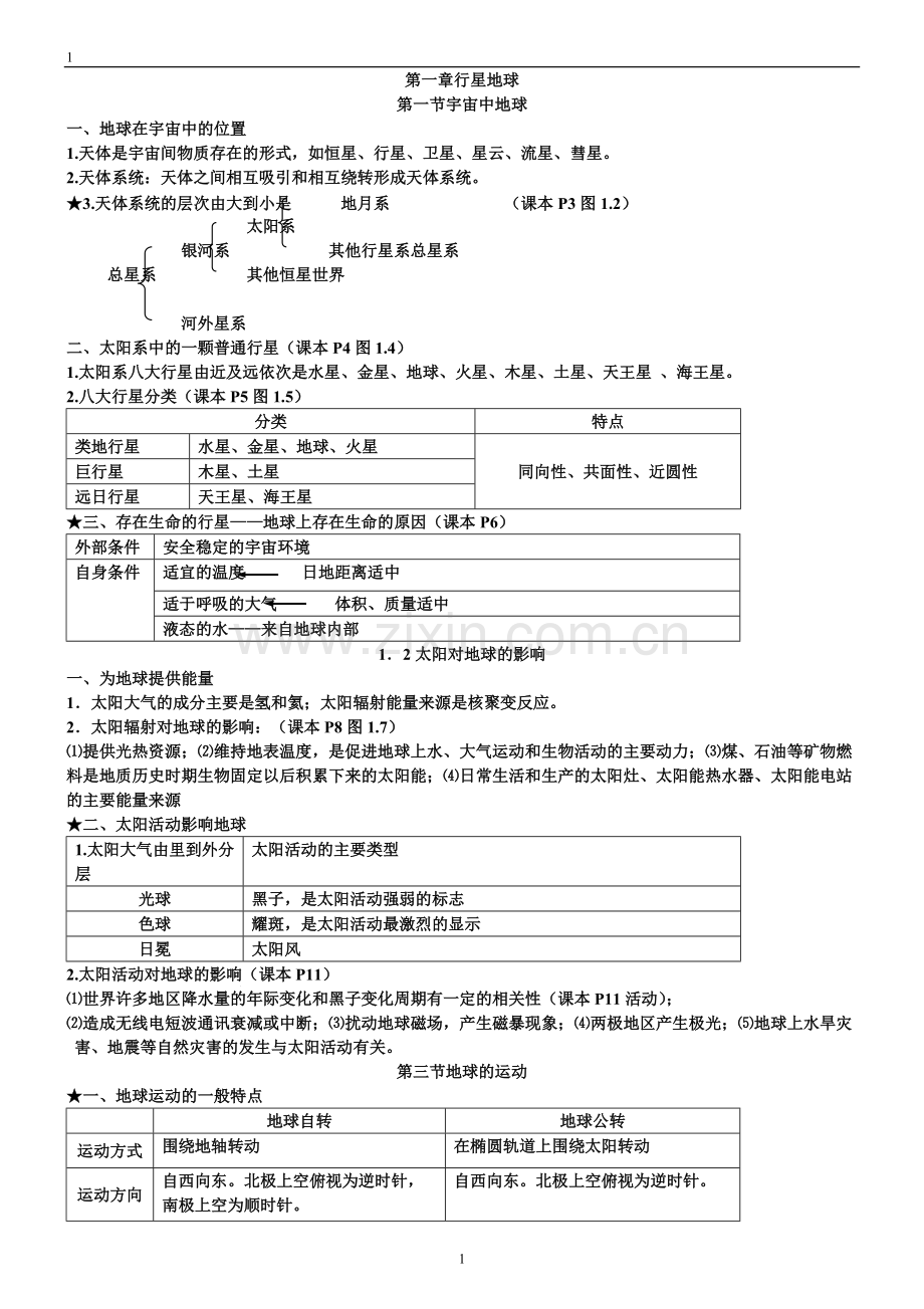 人教版高一地理必修一知识点总结-(1).pdf_第1页