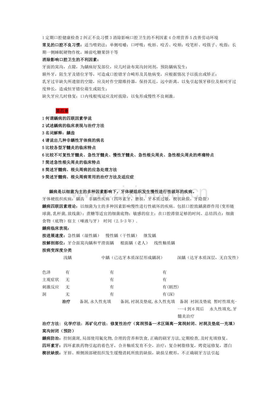 口腔科学复习重点+名词解释+简答.pdf_第2页