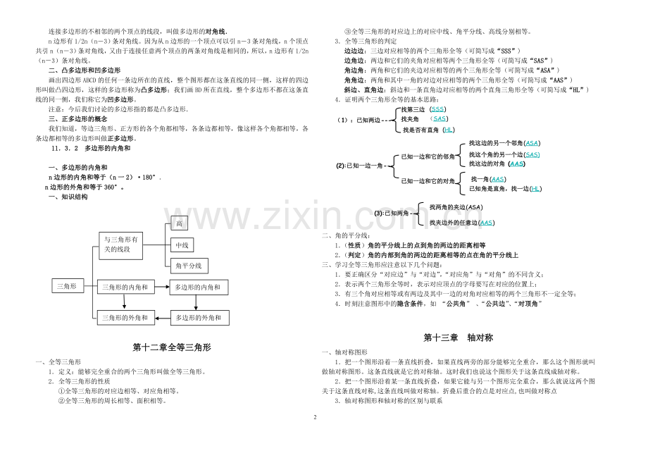 八年级数学上册期末复习提纲(人教版).doc_第2页