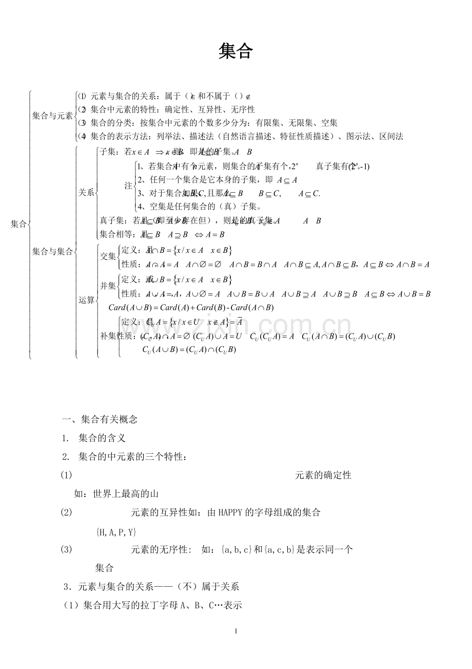 集合知识点总结及习题.pdf_第1页