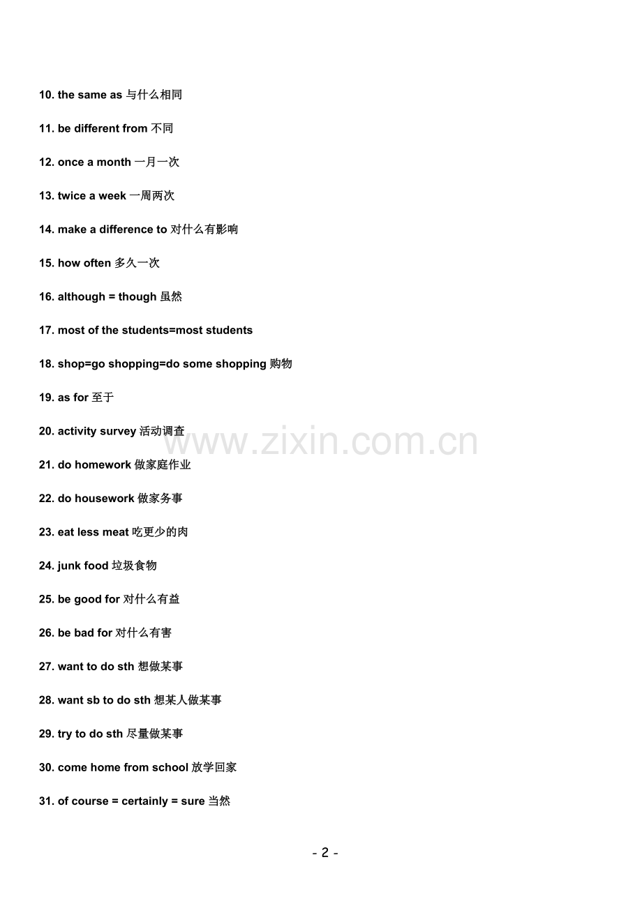 人教版八年级上册英语知识点归纳.doc_第2页