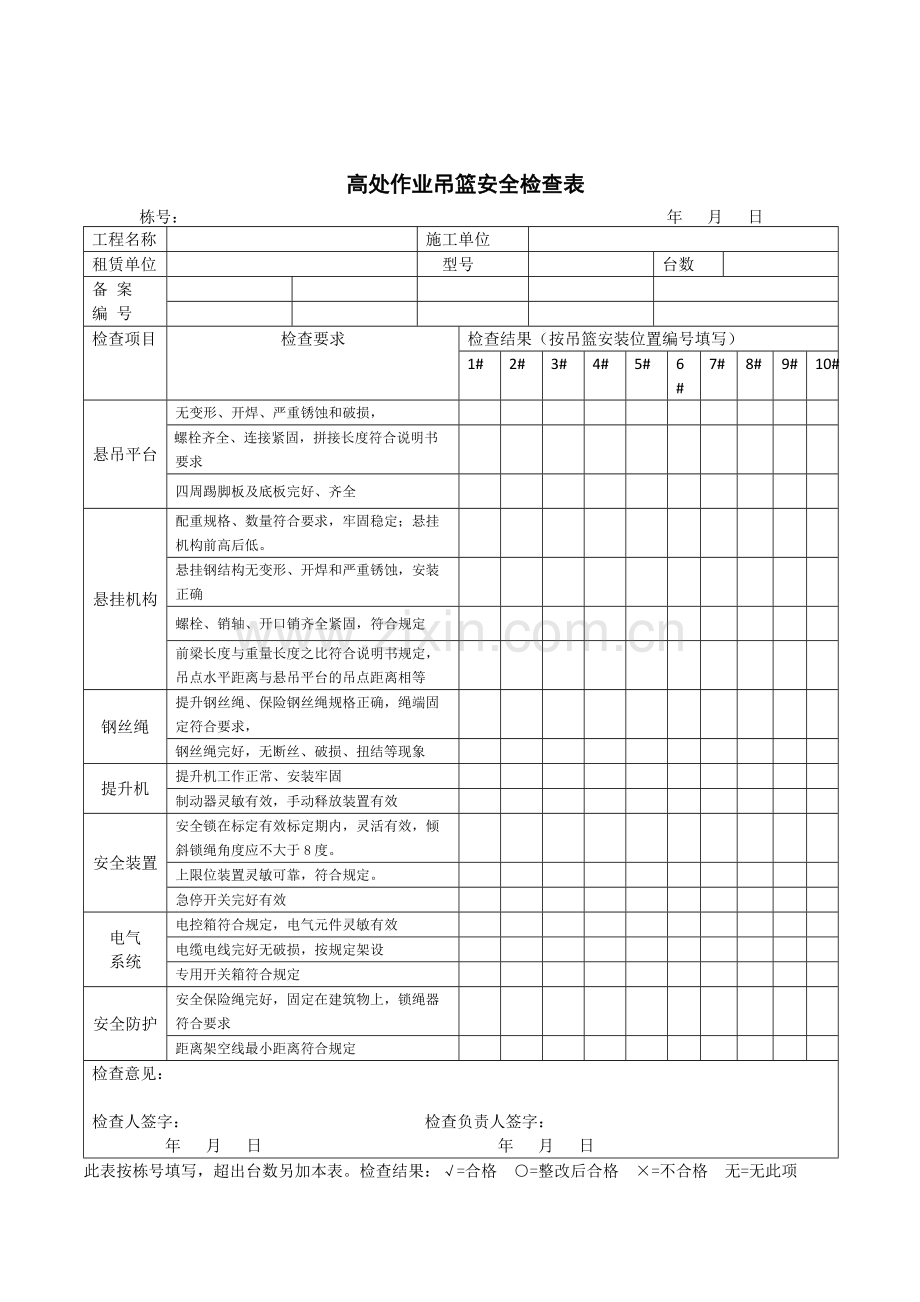 吊篮安装验收表.pdf_第2页