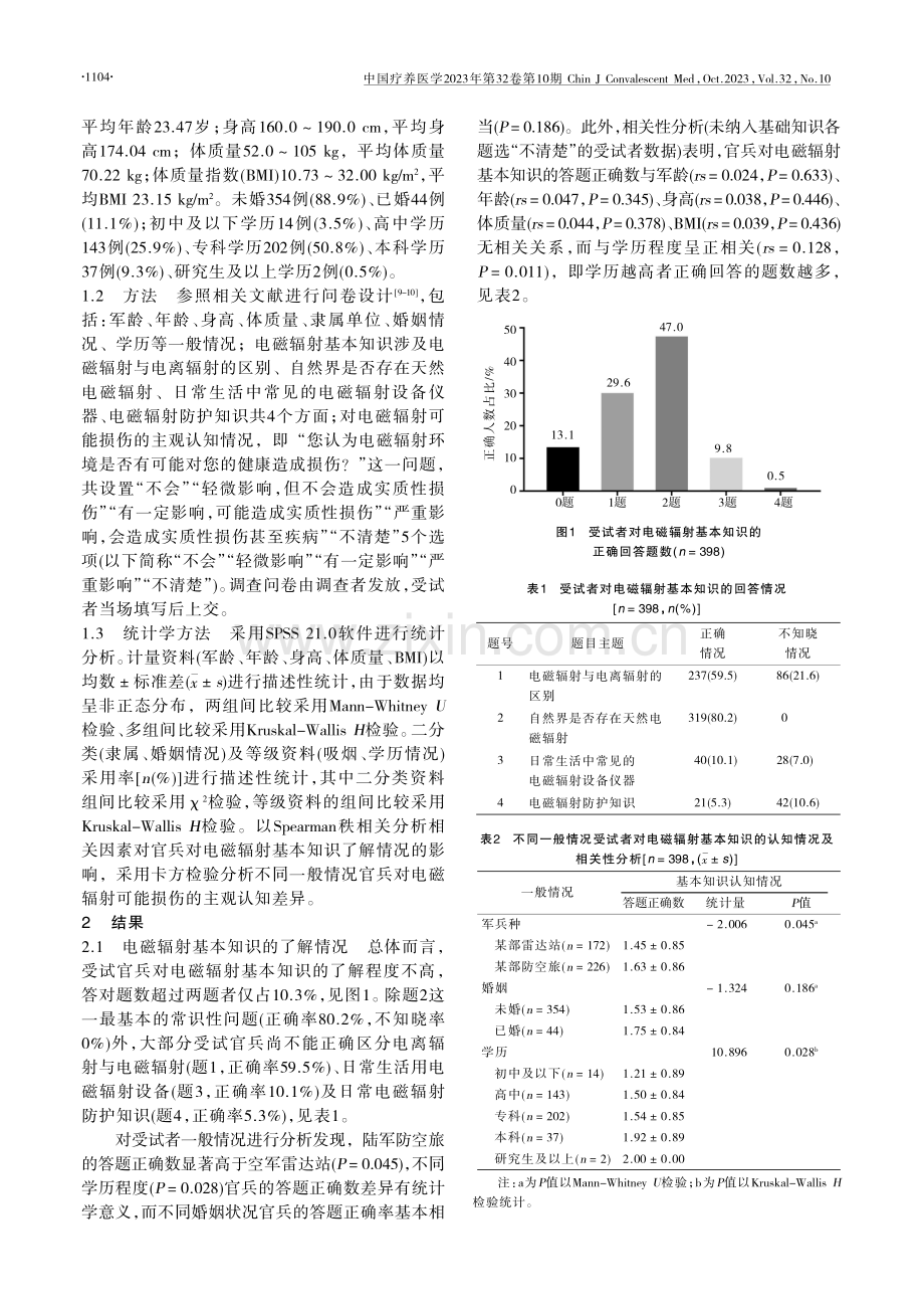 电磁环境作业官兵电磁认知情况的初步调查.pdf_第2页