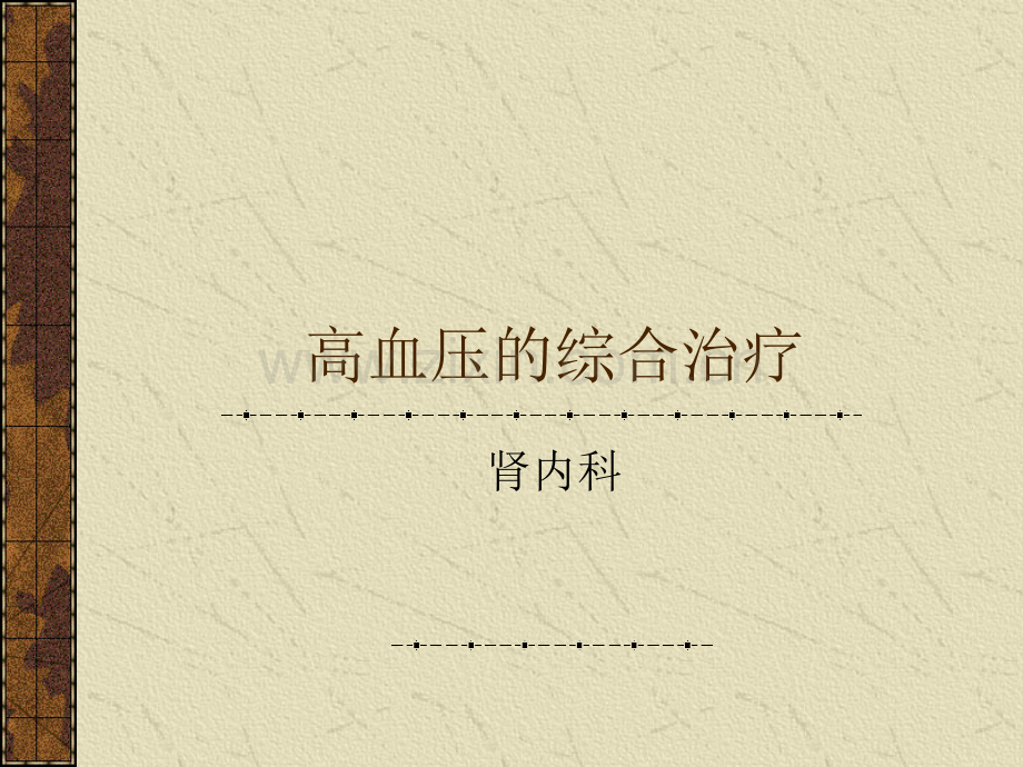 高血压的综合治疗.ppt_第1页