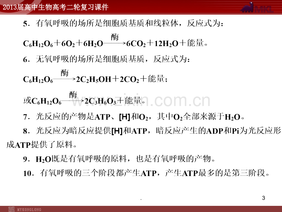 高考生物二轮复习配套第部分--专题--光合作用和细胞呼吸的原理.ppt_第3页