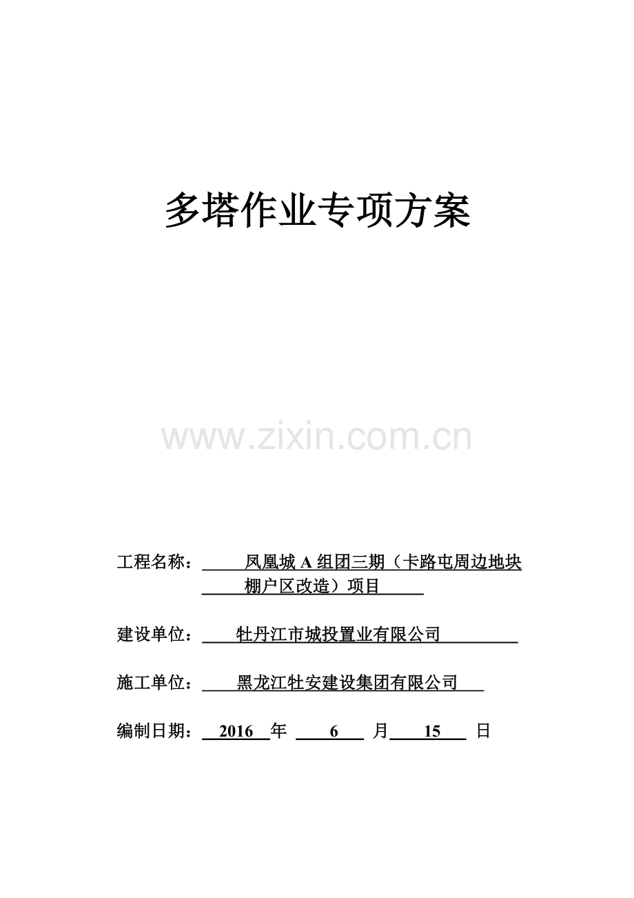 多塔作业专项施工方案.docx_第1页