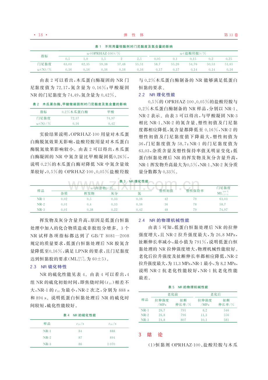 低蛋白恒黏度天然橡胶的制备及性能.pdf_第3页