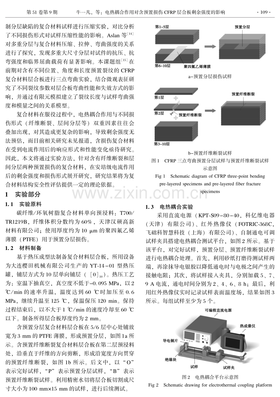 电热耦合作用对含预置损伤CFRP层合板剩余强度的影响.pdf_第2页