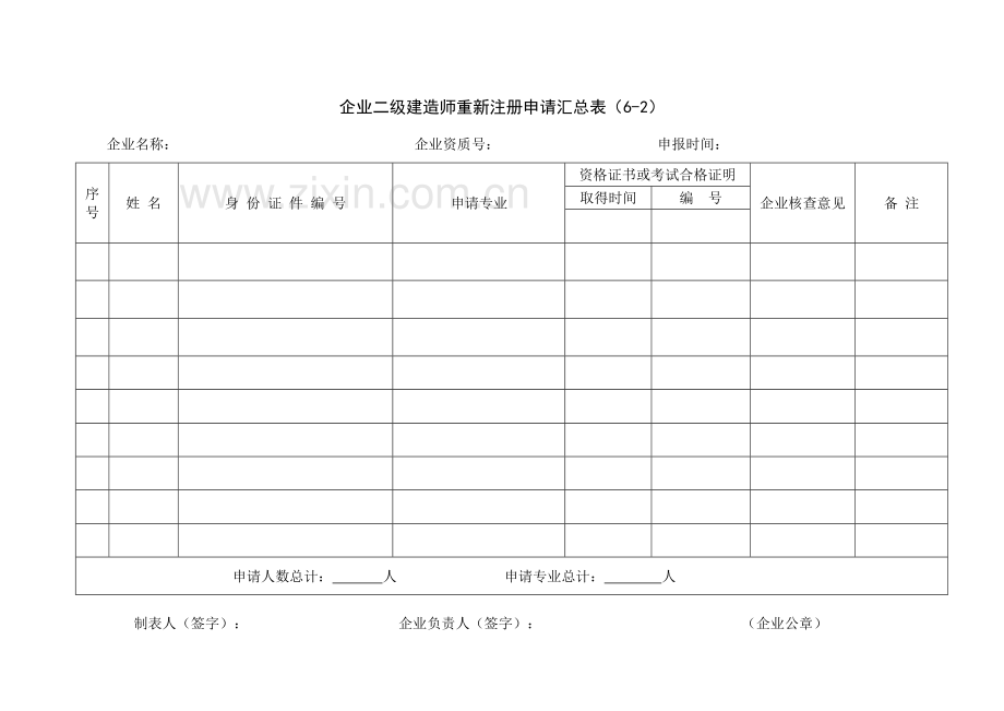 二级建造师重新注册申请表61.doc_第3页