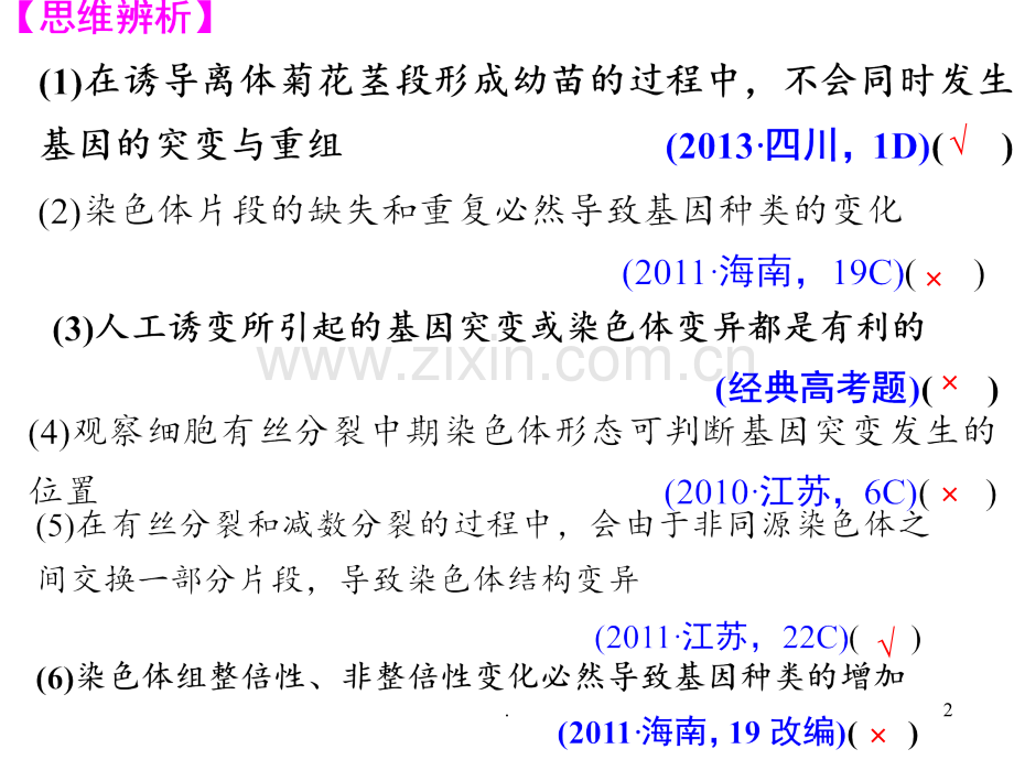 高考生物二轮复习变异育种和进化.ppt_第2页