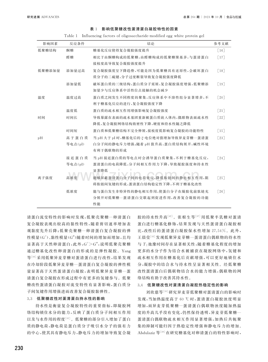 低聚糖改性对蛋清蛋白凝胶性影响研究进展.pdf_第3页