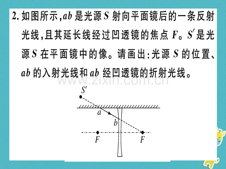 八年级物理上册微专题1透镜成像作图习题新版新人教版.pptx_第2页