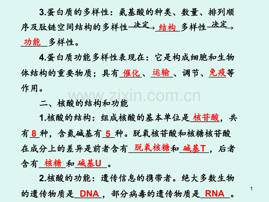 高考生物专题突破复习生命的物质基础.ppt_第1页