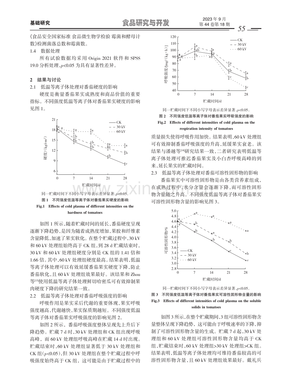 低温等离子体对番茄保鲜效果的影响.pdf_第3页