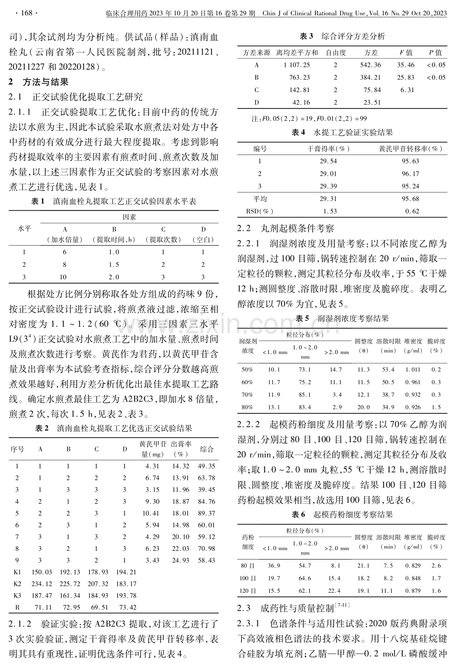 滇南血栓丸成药性制备工艺的优化.pdf_第2页