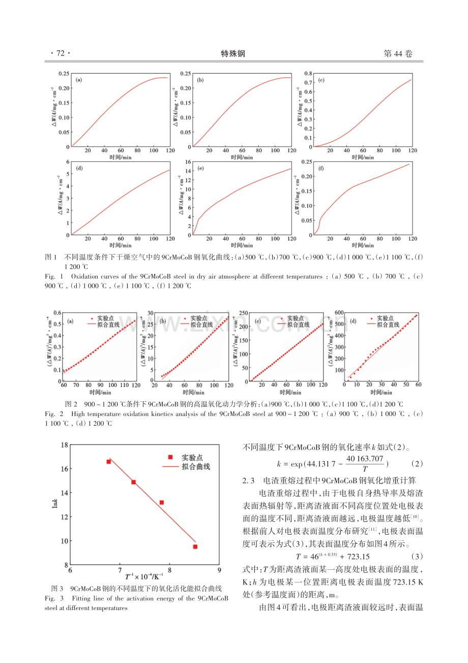 电渣重熔9CrMoCoB钢过程电极表面氧化行为及脱氧制度.pdf_第3页