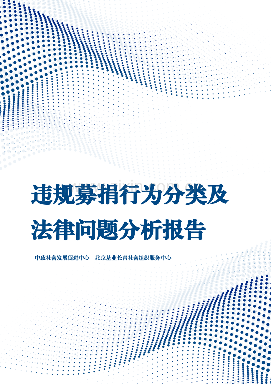 2024年违规募捐行为分类及法律问题分析报告.pdf_第1页