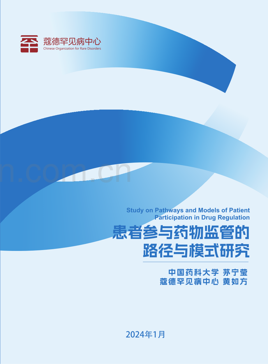 2024年患者参与药物监管决策的路径研究报告.pdf_第1页