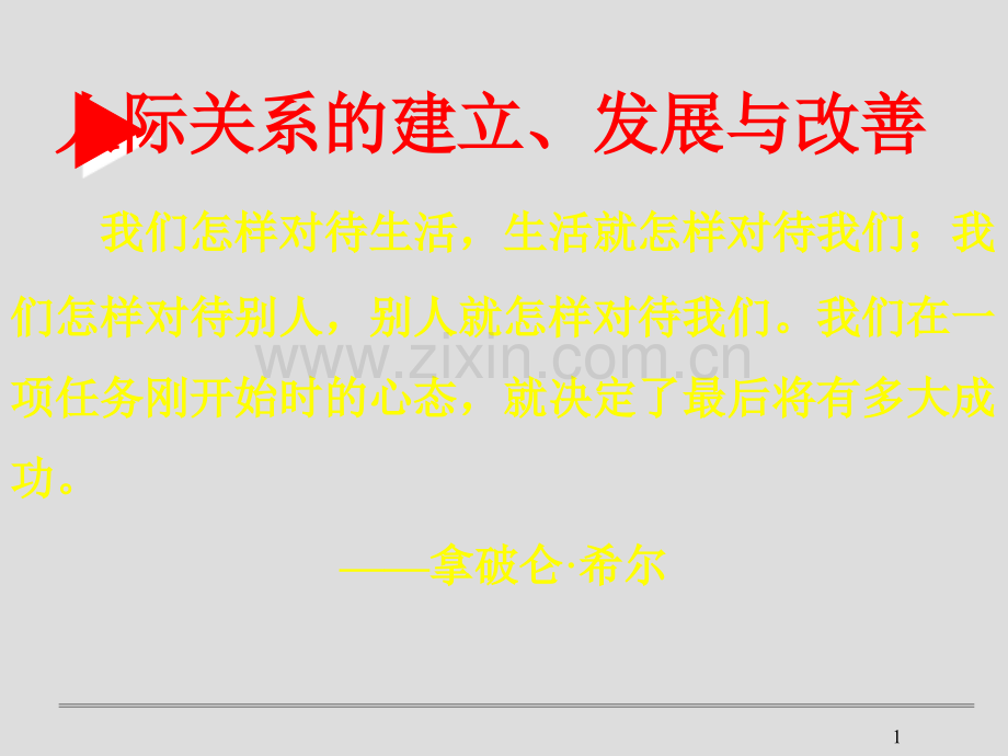 人际关系的建立、发展与改善.ppt_第1页