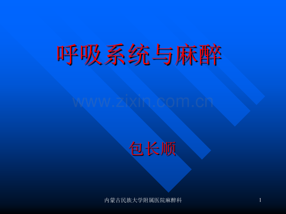 呼吸系统解剖与麻醉.ppt_第1页