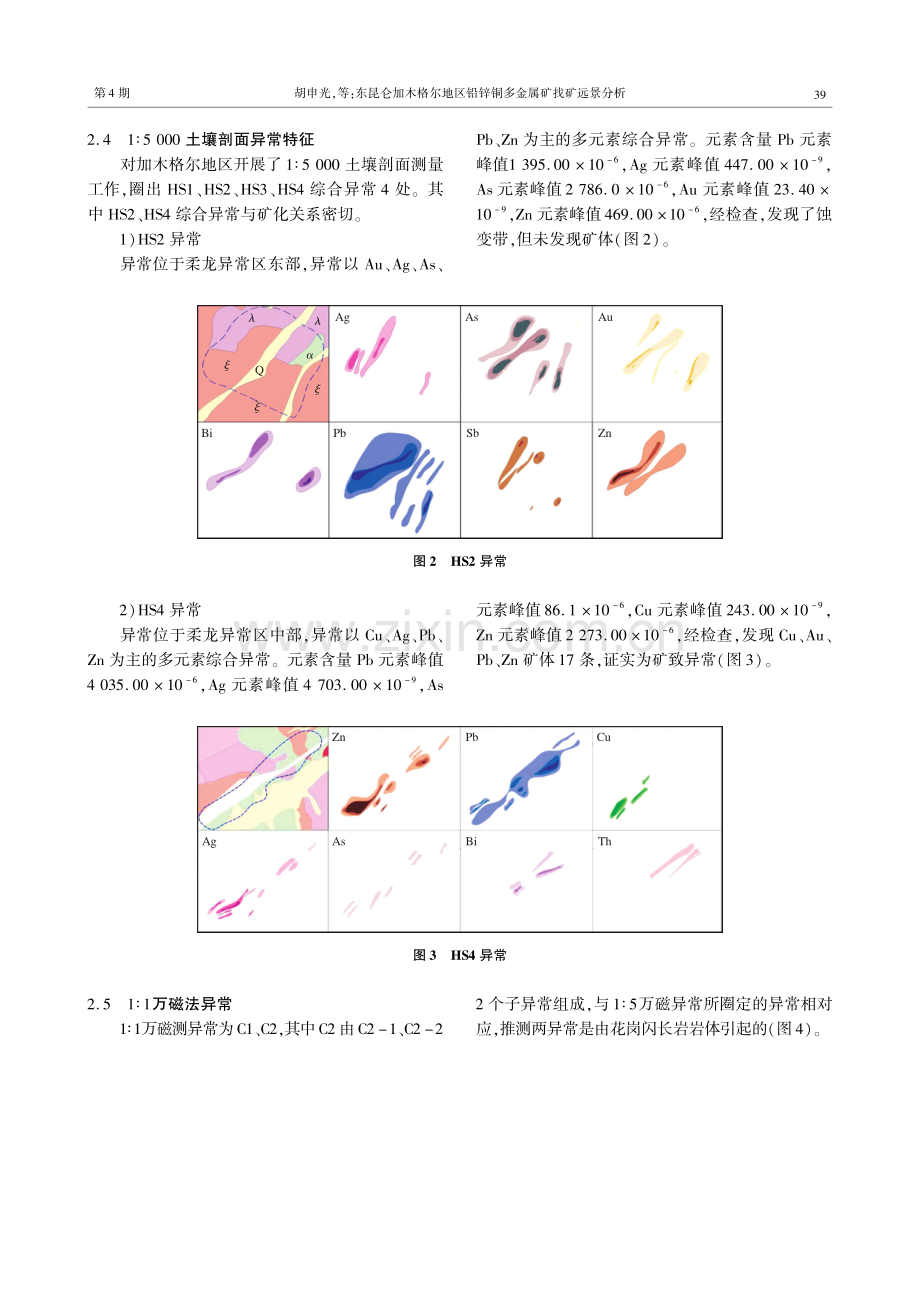 东昆仑加木格尔地区铅锌铜多金属矿找矿远景分析.pdf_第3页