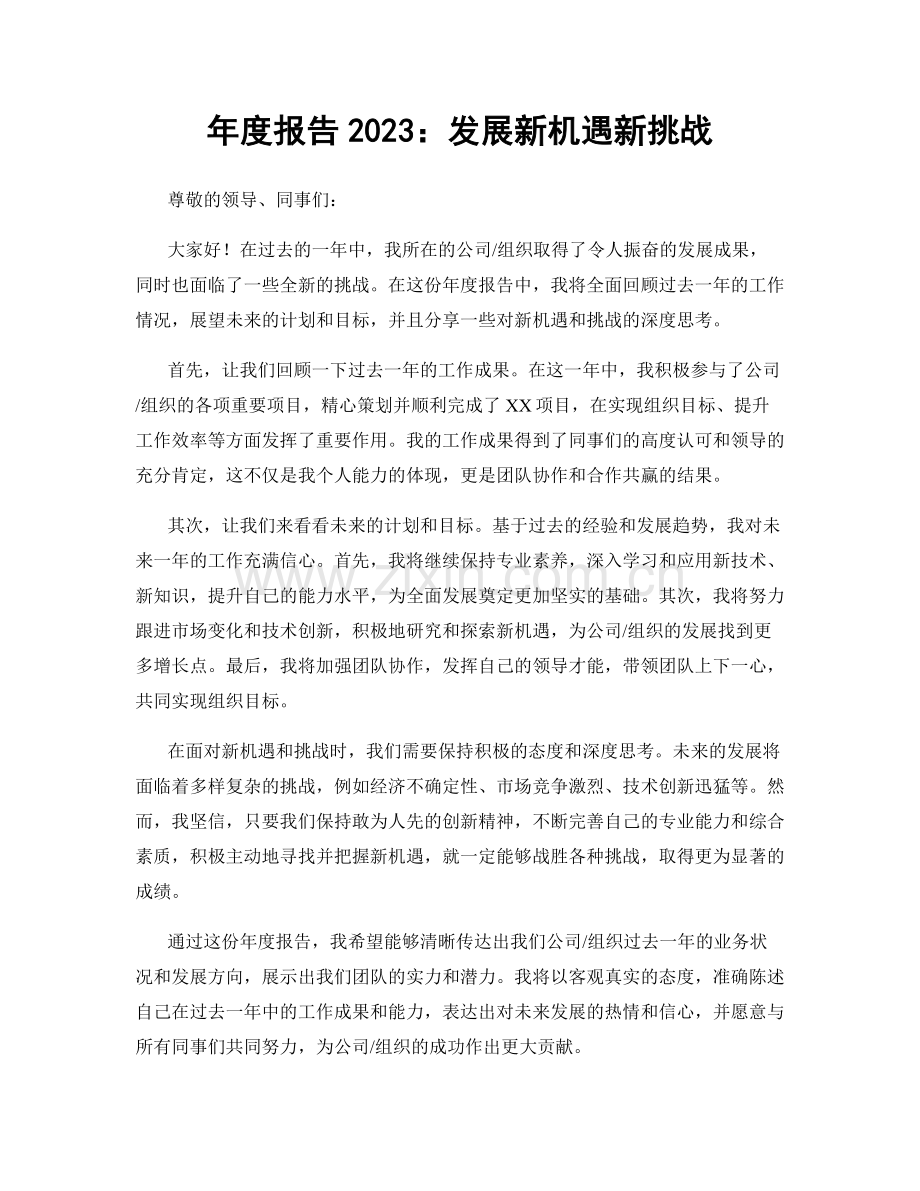 年度报告2023：发展新机遇新挑战.docx_第1页