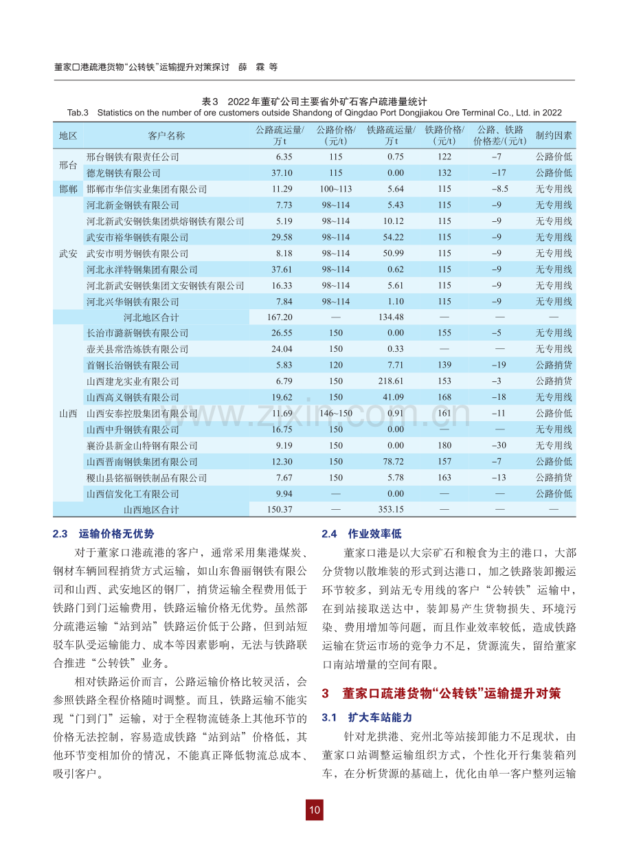 董家口港疏港货物“公转铁”运输提升对策探讨.pdf_第3页