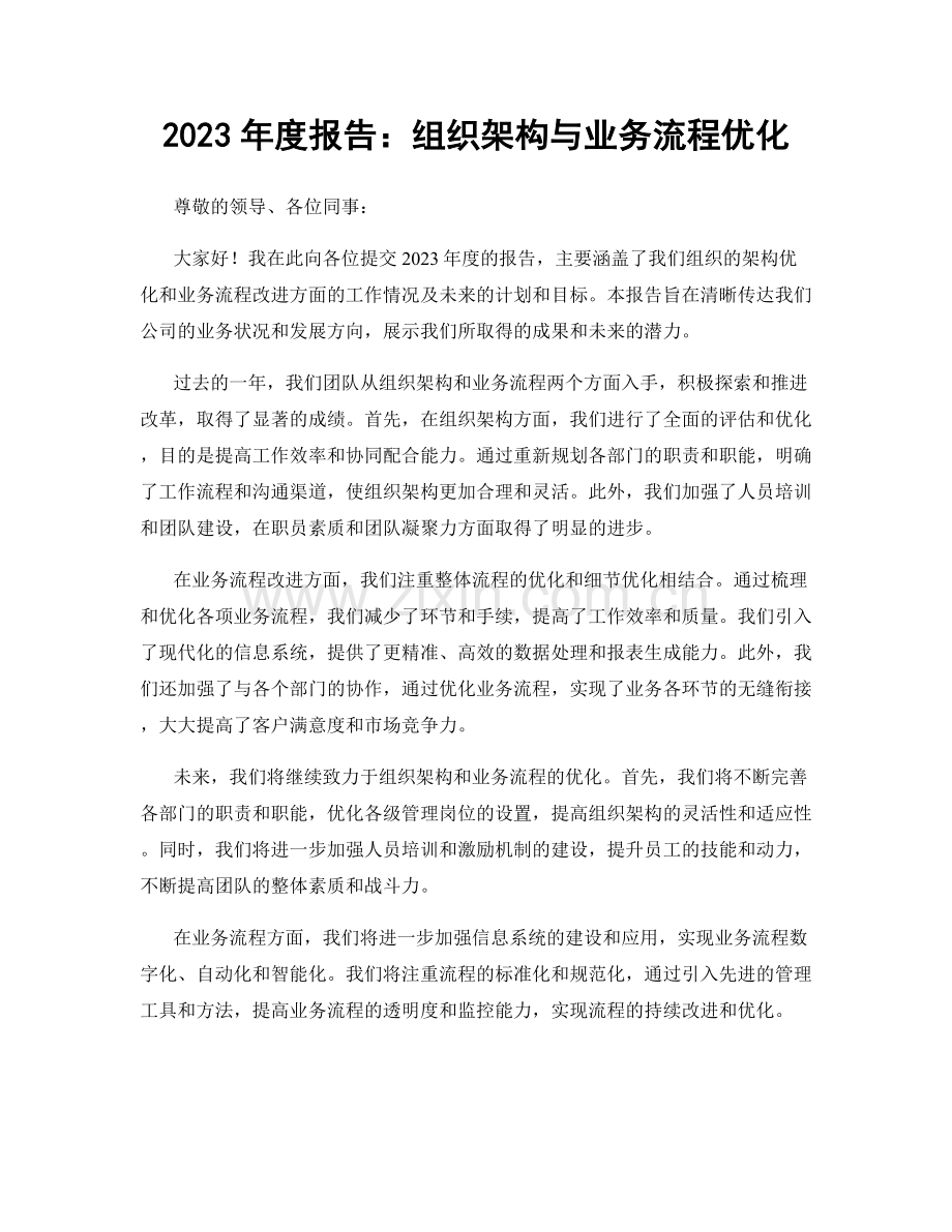 2023年度报告：组织架构与业务流程优化.docx_第1页