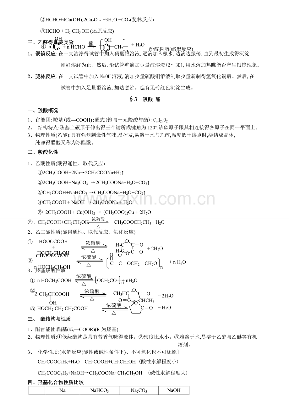 第三章烃的含氧衍生物最全最经典知识点.doc_第3页