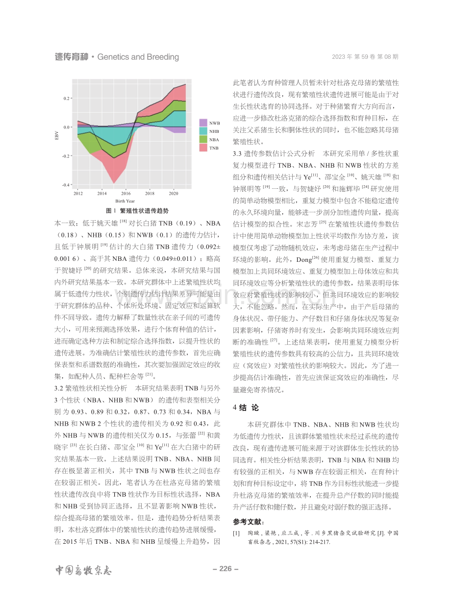 杜洛克母猪繁殖性状遗传参数估计.pdf_第3页