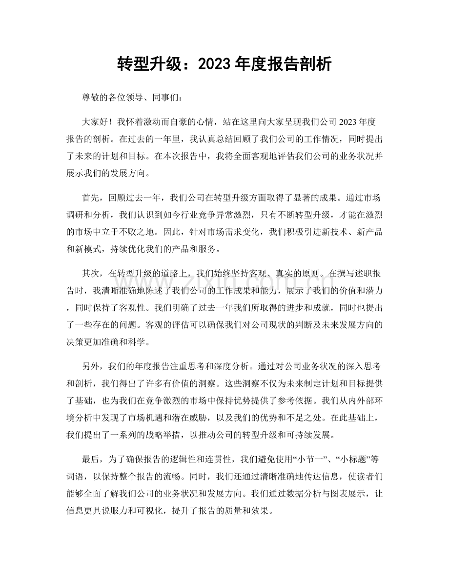 转型升级：2023年度报告剖析.docx_第1页