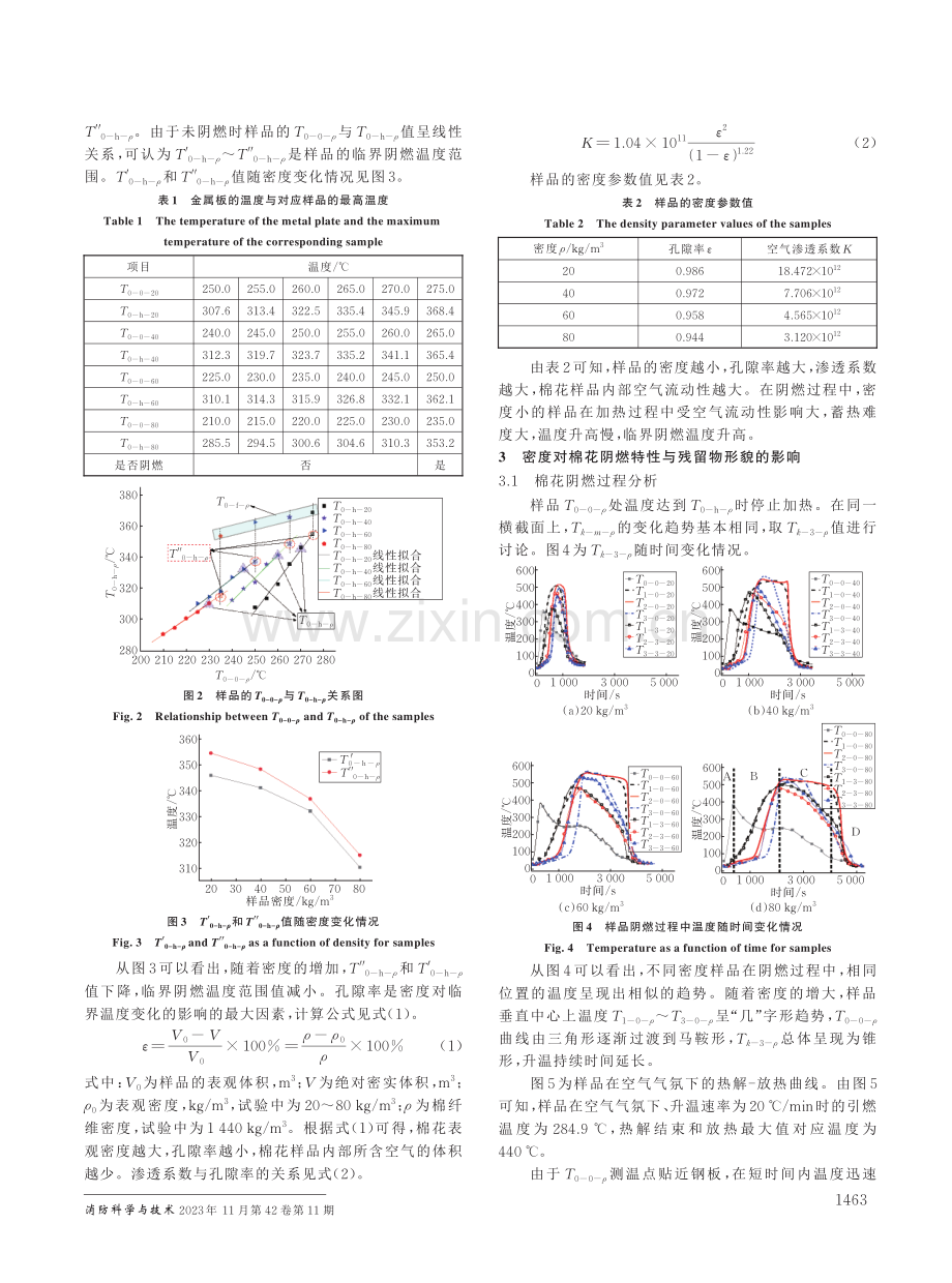 堆积密度对棉花阴燃特性及残留物形貌的影响研究.pdf_第2页