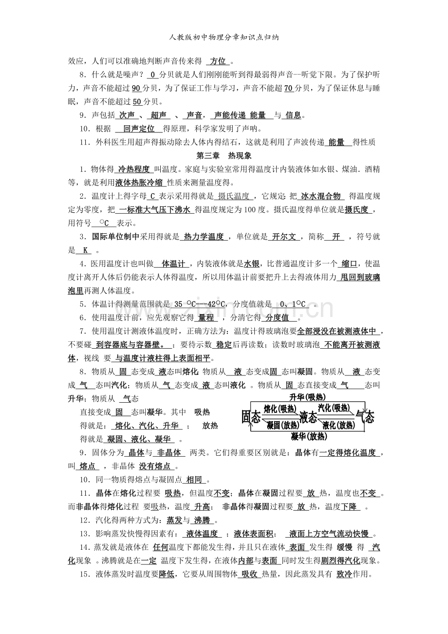 人教版初中物理分章知识点归纳.doc_第3页