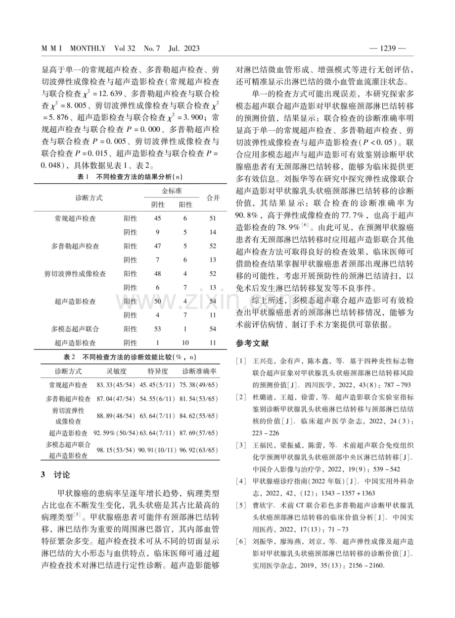 多模态超声联合超声造影对甲状腺癌颈部淋巴结转移的预测价值.pdf_第3页