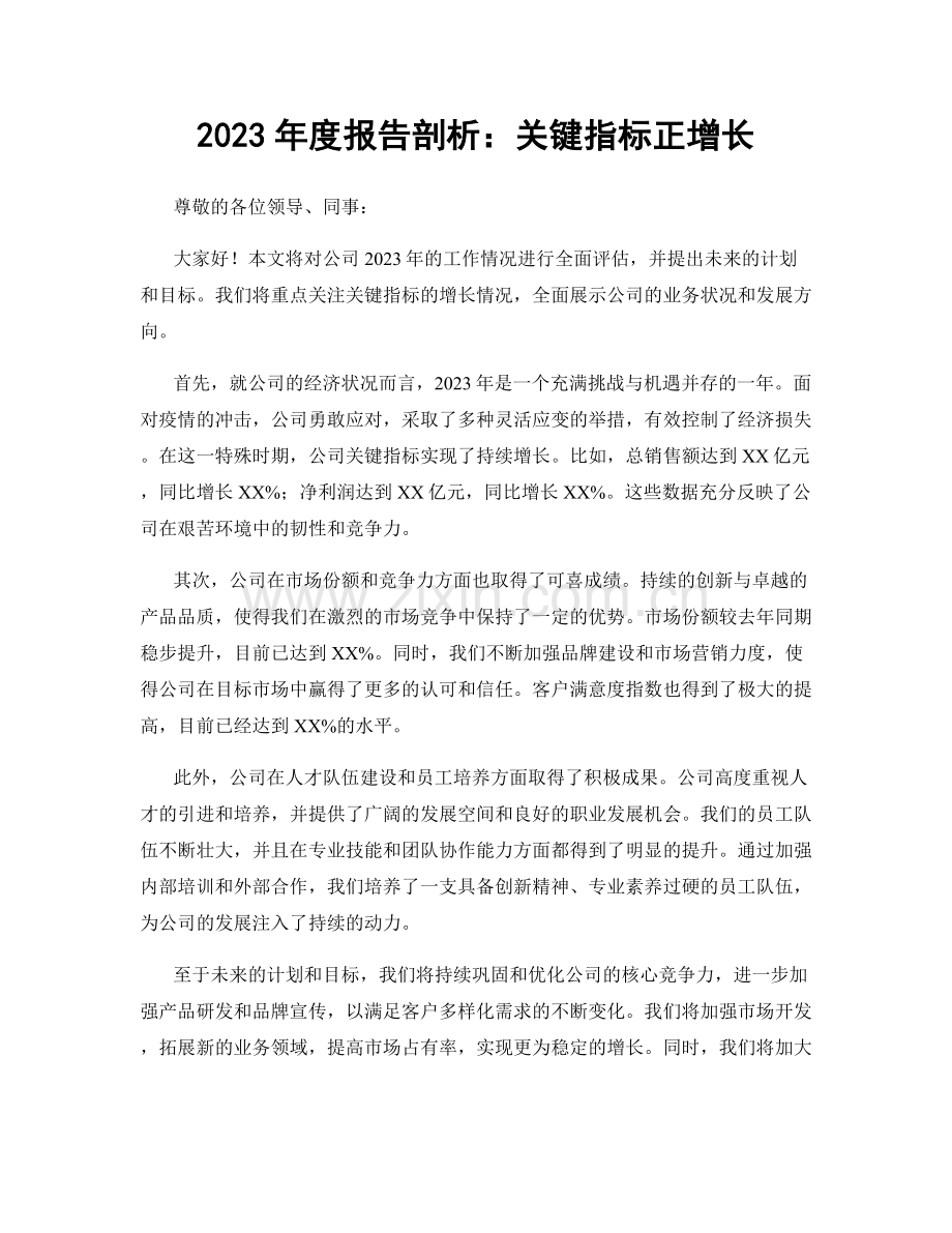 2023年度报告剖析：关键指标正增长.docx_第1页