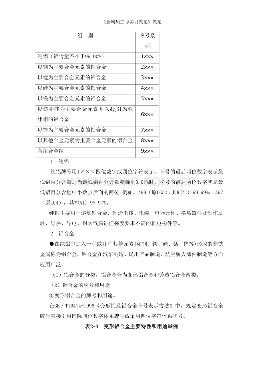 《金属加工与实训教案》教案.doc_第2页