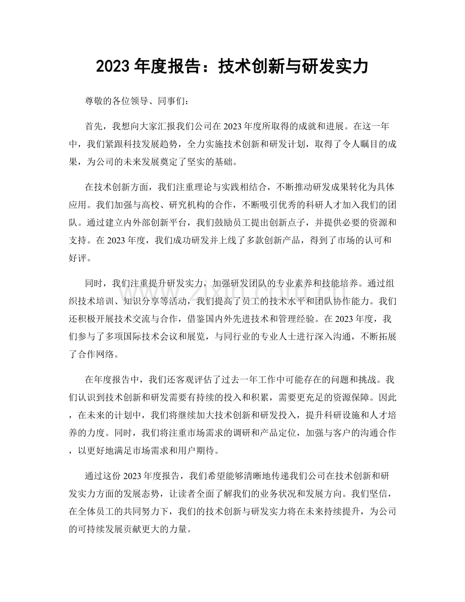 2023年度报告：技术创新与研发实力.docx_第1页