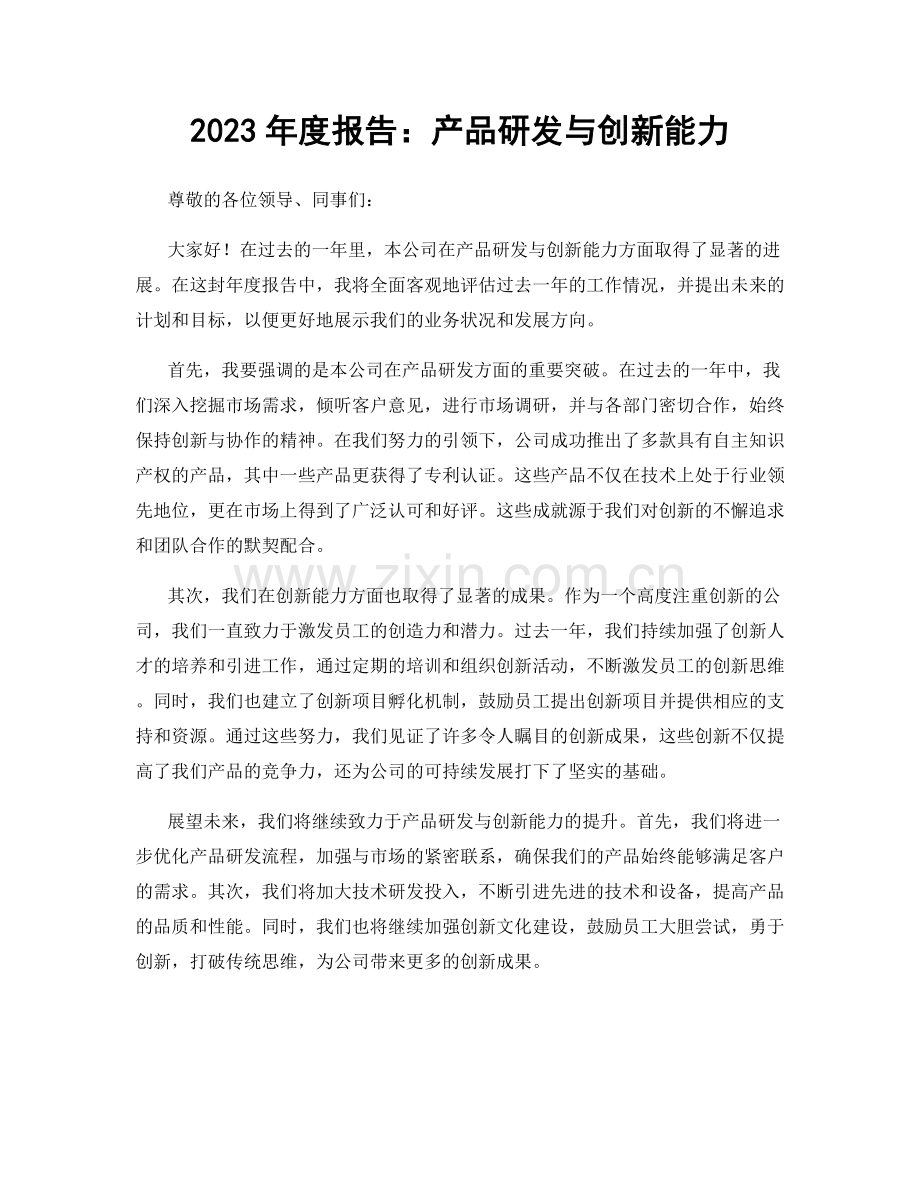 2023年度报告：产品研发与创新能力.docx_第1页