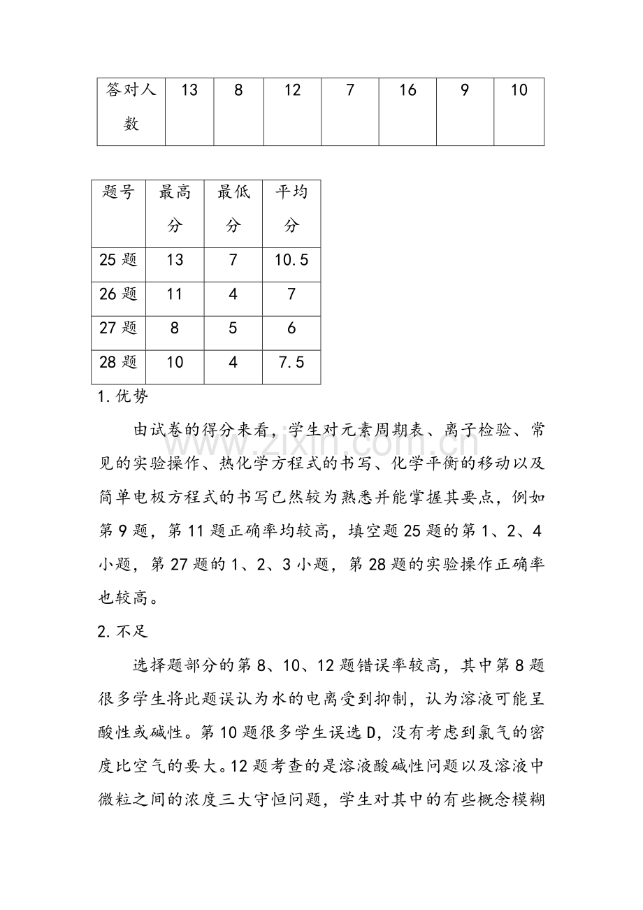 高三化学试卷分析.doc_第2页