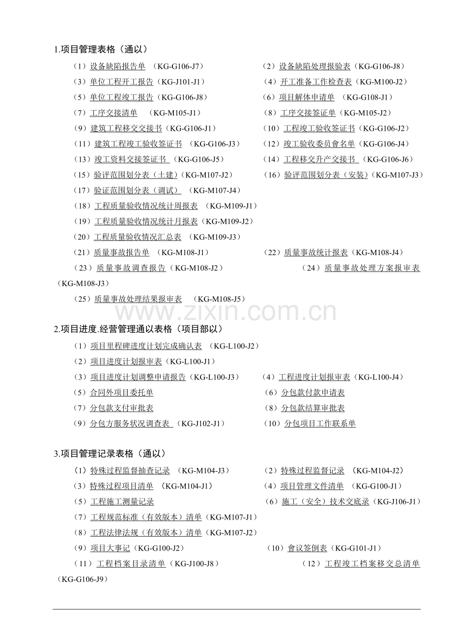 电力工程公司项目施工管理表格汇编.docx_第2页