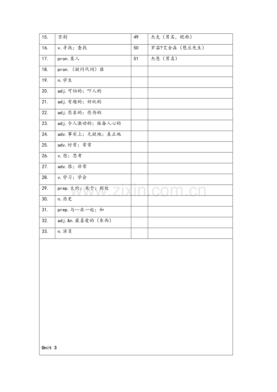 鲁教版六年级下英语单词表(按单元).doc_第3页