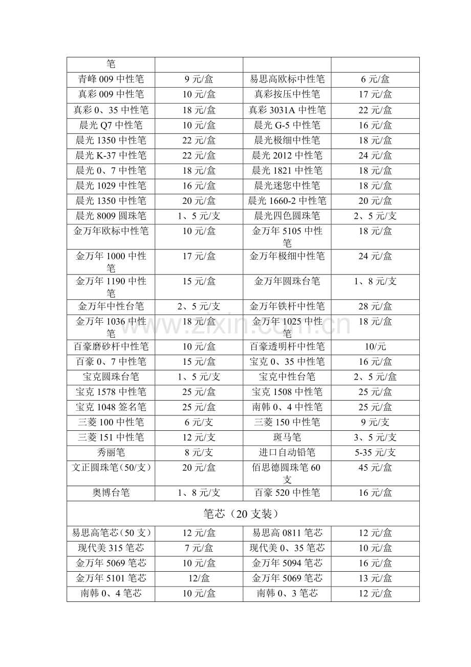 办公用品报价单.doc_第2页