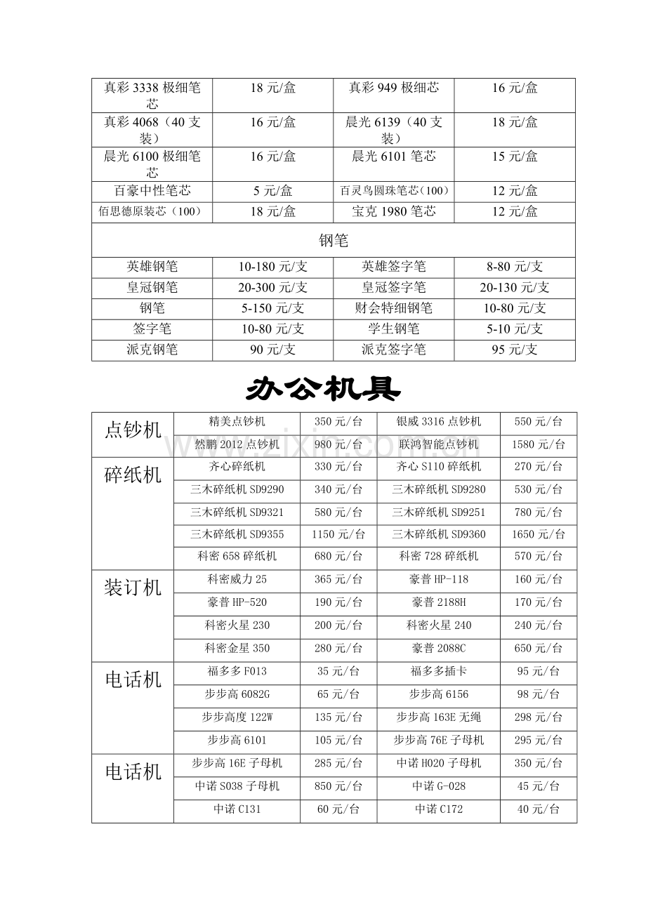 办公用品报价单.doc_第3页