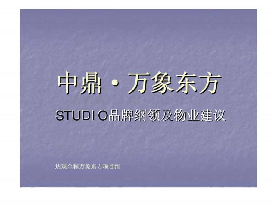 中鼎万象东方商务空间品牌纲领及物业建议.pptx_第1页