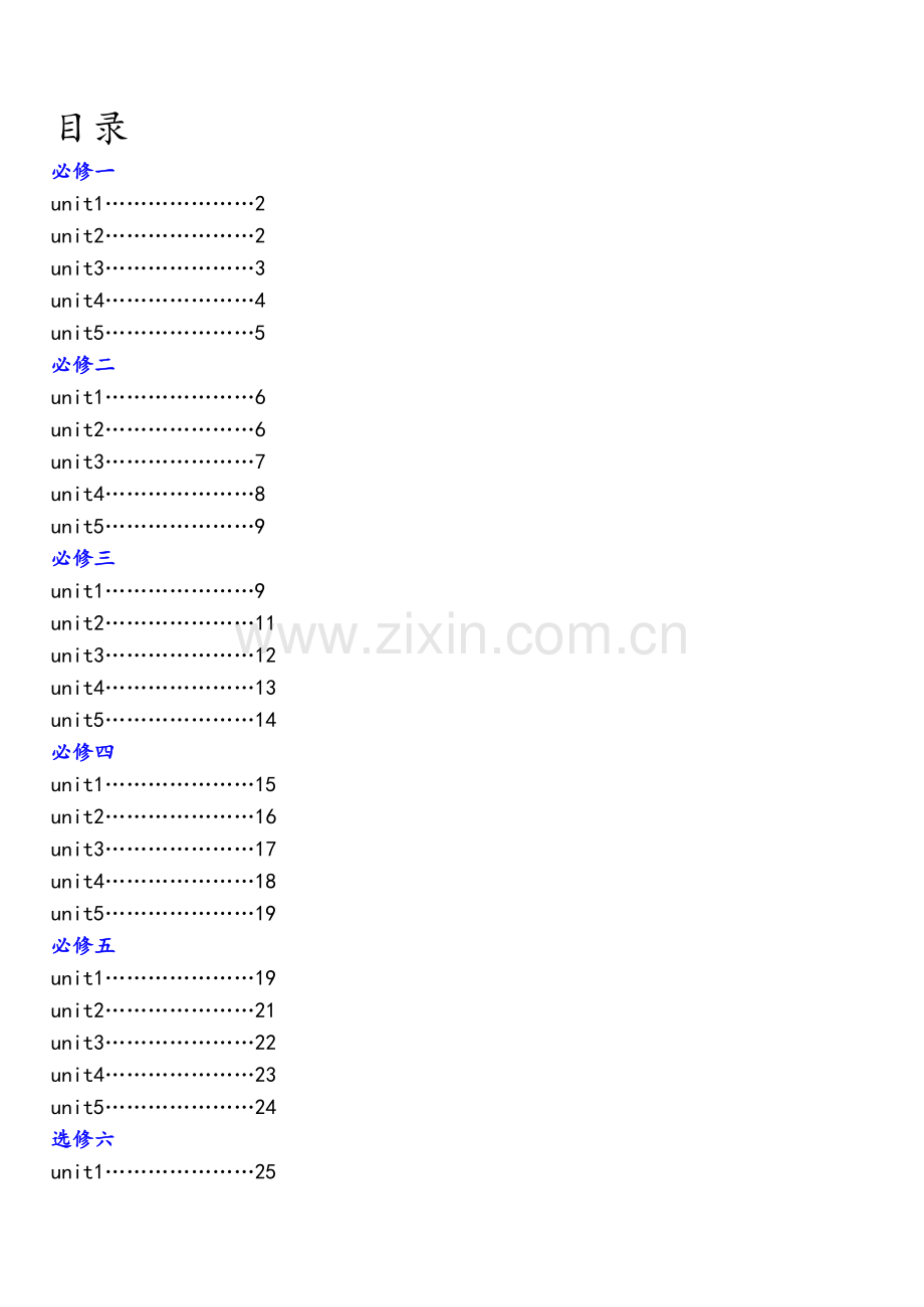 高中英语必修1至5选修6-8词汇大全-人教版.doc_第1页