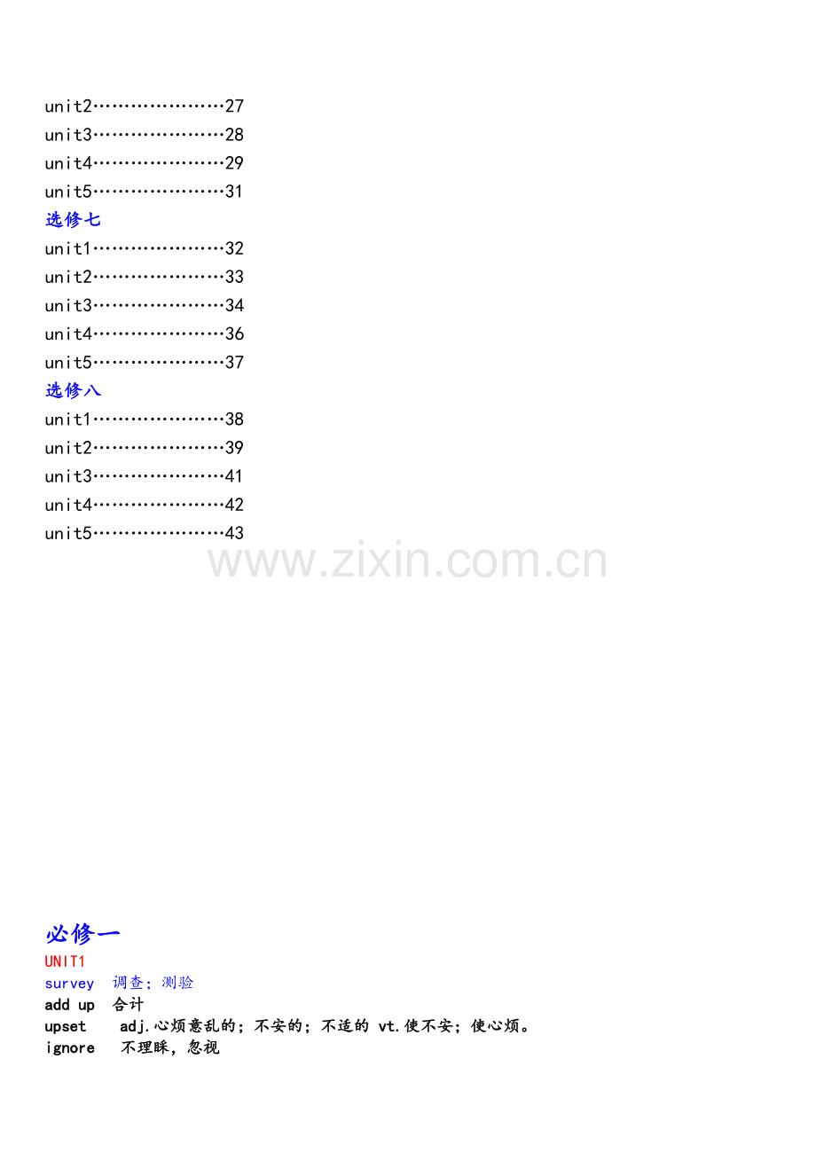 高中英语必修1至5选修6-8词汇大全-人教版.doc_第2页