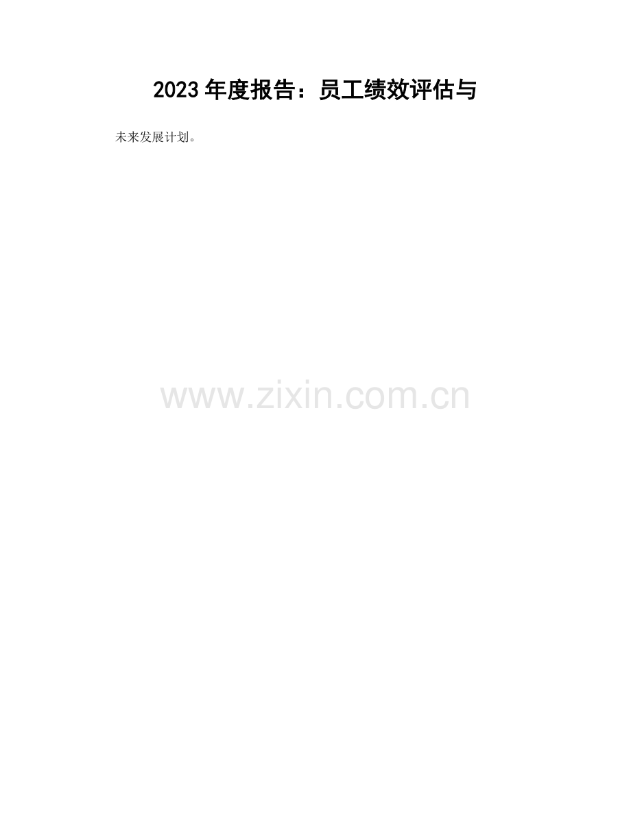 2023年度报告：员工绩效评估与.docx_第1页