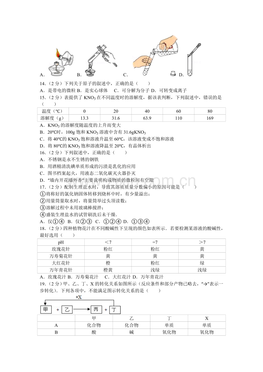 江苏省常州市中考化学试卷解析版.doc_第2页